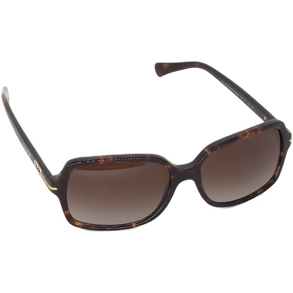 Coach HC8116 BLAIR 500113 56M Dark Tortoise/Brown Gradient Rectangle Sunglasses - Picture 1 of 5